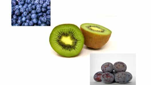 Blueberries, kiwi and plum for aging skin
