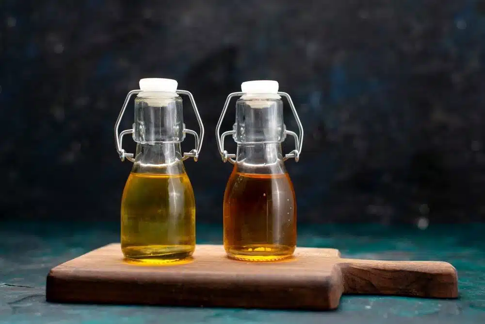two bottles of chia seed oil