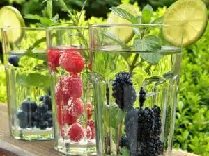 water health benefits, adequate water intake, fruit, straws.jpg