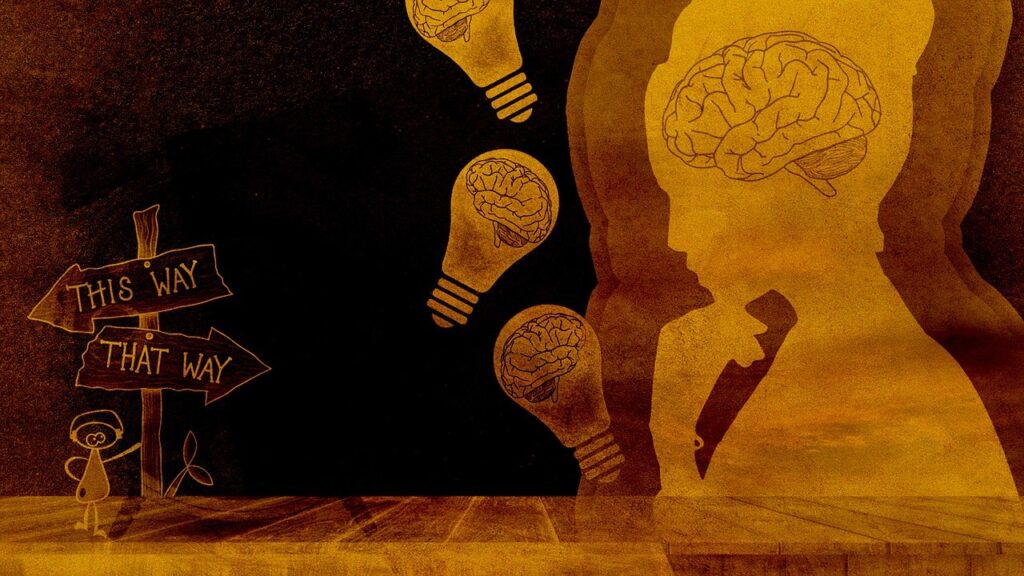 Woman image thinking Circle of control, Mental health toolbox