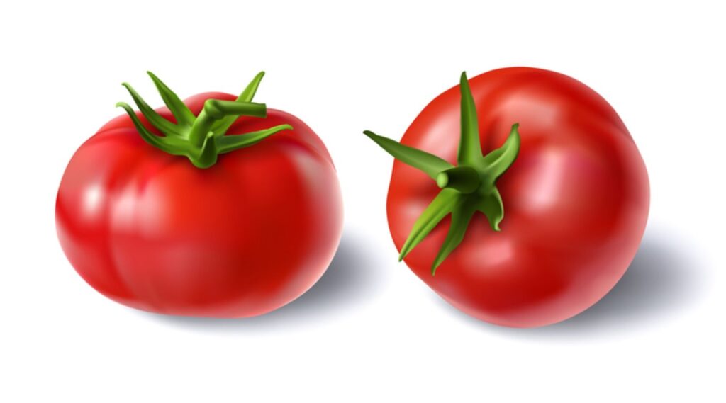 two red tomatoes