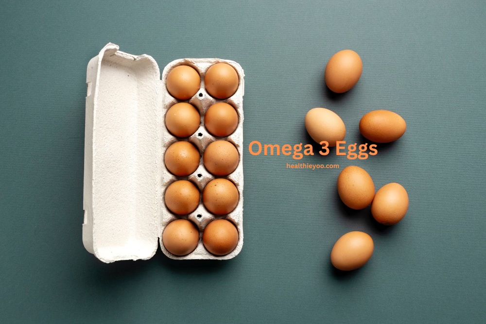 Omega 3 eggs in loose and egg packing, healthieyoo.com