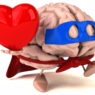 brain carrying heart showing mind over matter