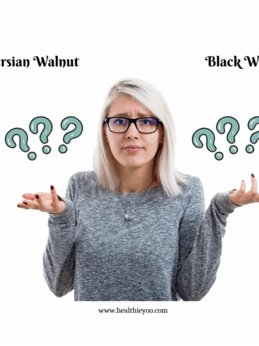 English walnut vs black walnut, persian walnut, california walnut varieties - woman confused