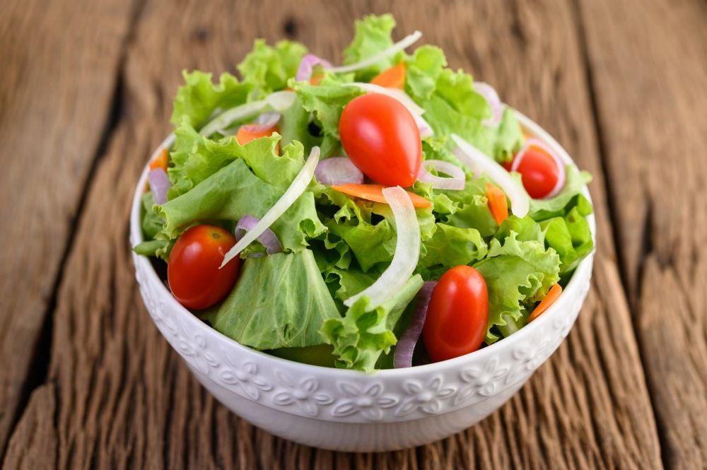 Crisphead lettuce salad