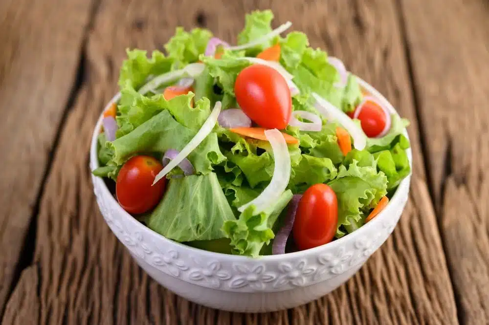 Crisphead lettuce salad