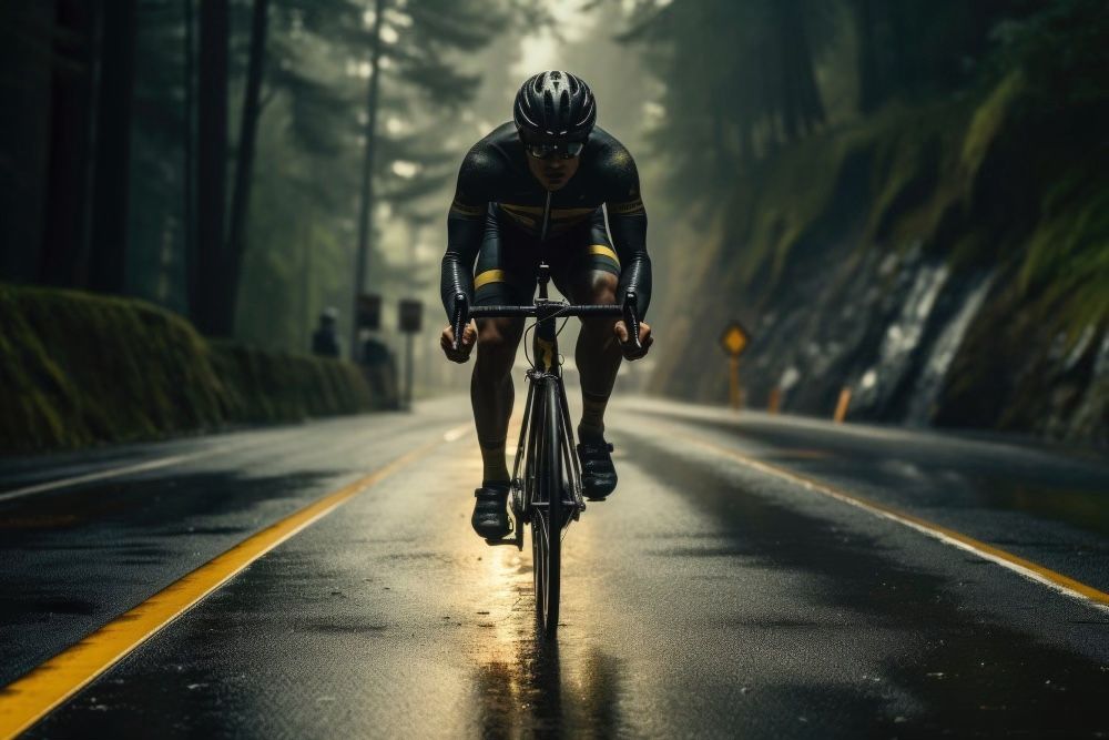cyclist with helmet, bike FTP