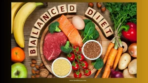 Balanced diets, healthy eating, happy and healthy life