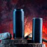 Black Can Energy drinks kept on stone showing side effects of energy drinks