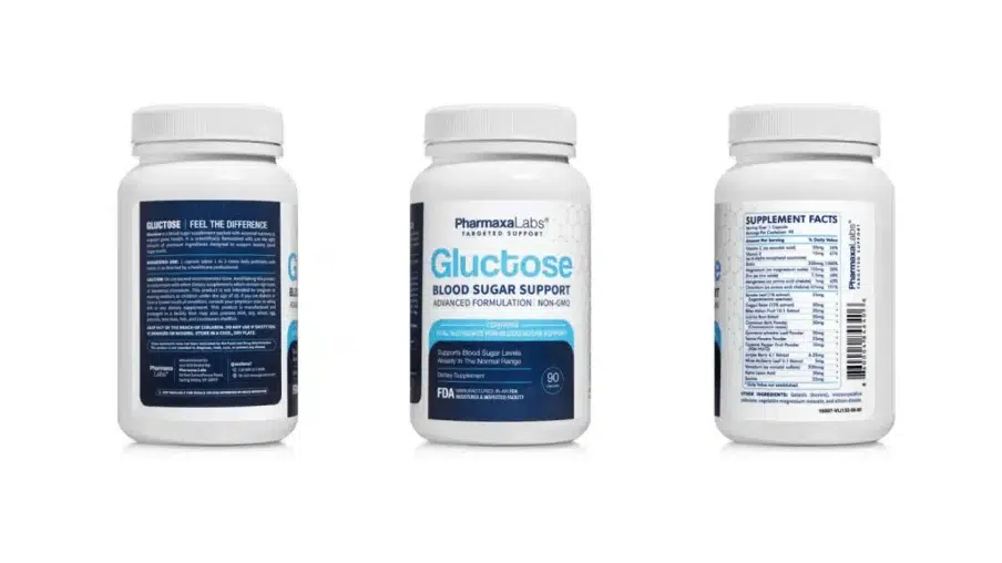 Gluctose label of its ingredients in 3 sides of gluctose bottles in gluctose reviews