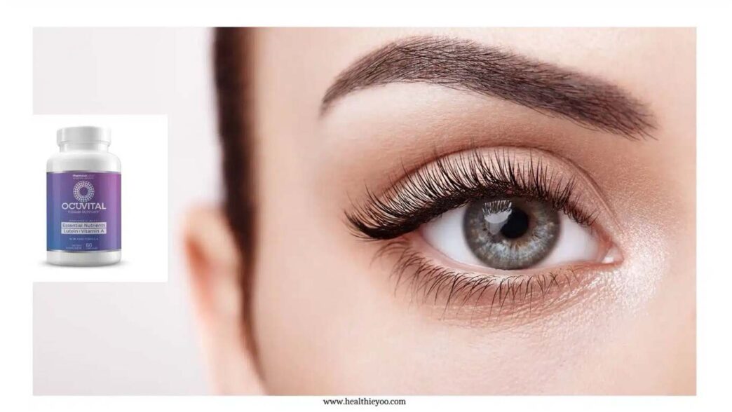 Ocuvital ingredients and woman's eye in ocuvital reviews