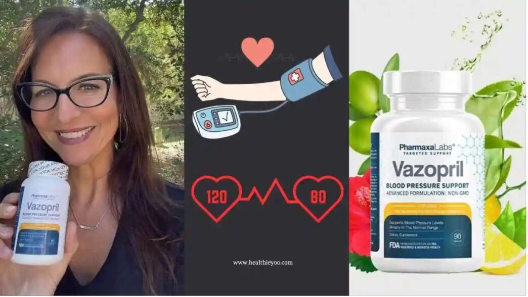 Vazopril reviews, woman holding bottle of vazopril for blood pressure