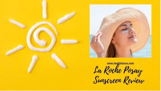 La Roche Posay Anthelios Sunscreen Review, Woman with hat, sun in yellow background