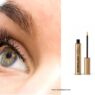 Woman face with Scorolash reviews of eyelash growth serum