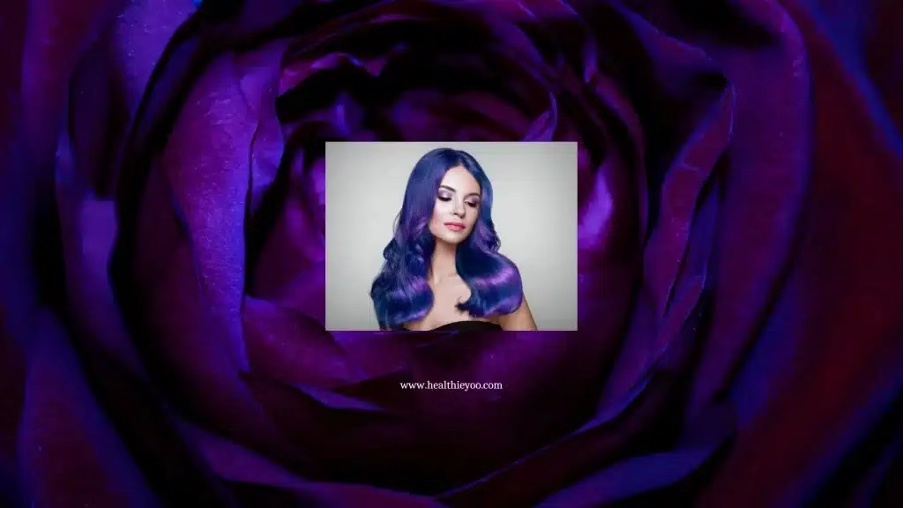 Aubergine color - A woman surrounded by aubergine color, aubergene color