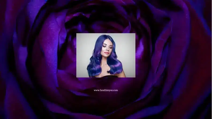 Aubergine color - A woman surrounded by aubergine color, aubergene color