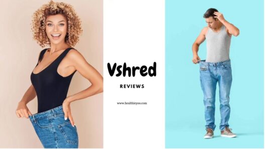 Vshred reviews, man and woman showing weight loss by loose jeans