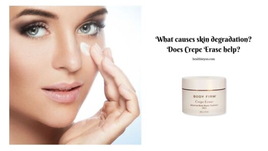 Woman applying crepe erase cream, Crepe erase reviews