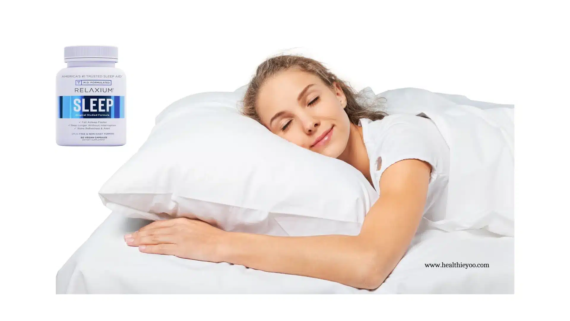 Relaxium sleep, relaxium sleep reviews, ingredients, woman sleeping,