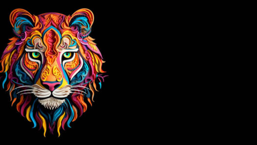 lion tattoo, lion tattoo design, lion head in a black background, lion tattoo meaning