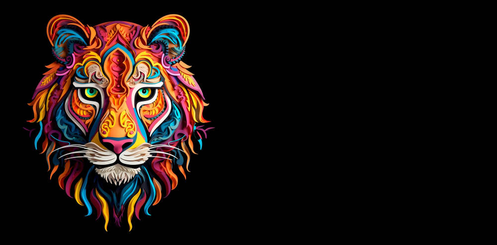 lion tattoo, lion tattoo design, lion head in a black background, lion tattoo meaning