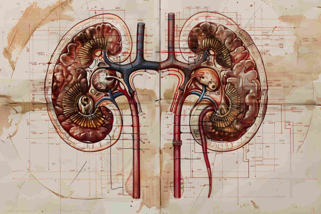 diagram of two kidneys, herbs for kidney health, top herbs for kidney health