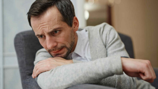 Man sitting and thinking, Manopause, The male menopause, Andropause