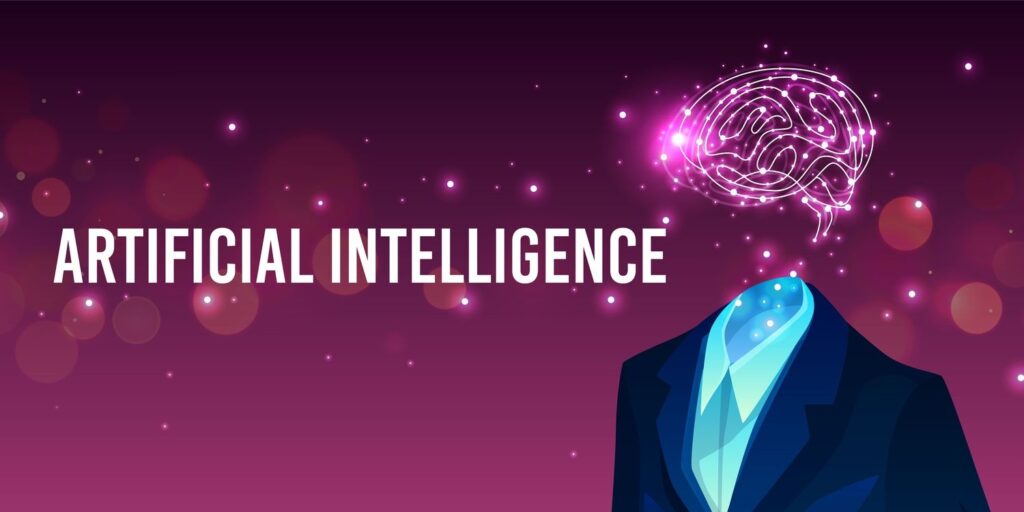 Artificial intelligence, mans head as brain, real dangers of AI